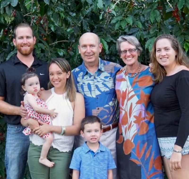 A family photo of Dr Walker & his family.